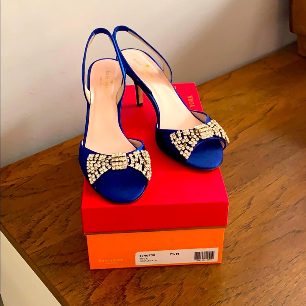 Kate Spade Blue Satin Dress Shoe